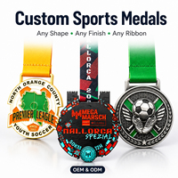 Vente en gros de médailles d'athlétisme personnalisées pour les événements sportifs scolaires Trophées et plaques premium