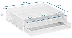 Wholesale Mesh Metal Desk Organizer Monitor <b>Stand</b> Riser <b>PC</b> Laptop Notebook Printer Holder with Pull Out Storage Drawer - Product Image 4