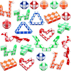 Magic Snake Cube giocattoli pieghevoli intelligenti educativi righello magico Mini giochi divertenti per bambini