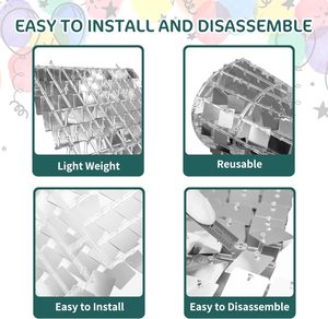 Wholesale Party Backdrop Decoration Wall Wedding Decor Sequin <b>Glitter</b> Rain Curtain Rectangle Aluminum Foil Fringe New Year - Product Image 4