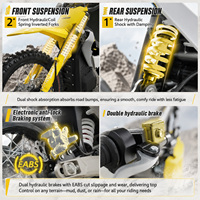 AURORIDE M2 Sepeda Motor Listrik Off-Road 3000W Puncak 1500W Motor 48V Baterai LG Tahan Air IP67 Kecepatan Maks 54km/jam Sepeda Motor Listrik