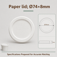 Couvre-gobelet jetable en papier ZJ74A pour soupes et cafés, idéal pour la restauration à emporter