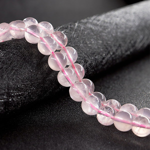 Cuentas de cuarzo <span class=keywords><strong>rosa</strong></span> curativa de <span class=keywords><strong>piedra</strong></span> <span class=keywords><strong>semipreciosa</strong></span>, pulsera de cuentas, hebras, hecho a mano, Material de accesorios de joyería - Product Image 4