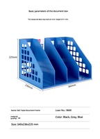 Organizador de Archivos de Escritorio de Plástico con 4 Compartimentos, Porta Revistas Vertical, Clasificador de Libros de Escritorio para Almacenamiento de Documentos de Oficina y Escuela