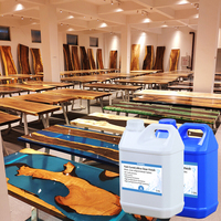 Kit de résine liquide transparente à séchage rapide en gros, résine pour table, durcisseur, revêtement transparent à séchage rapide pour bois, résine époxy à deux composants