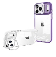 Coque de téléphone transparente avec protection d'objectif, antichoc et fine, pour iPhone 17 16 15 Pro Max