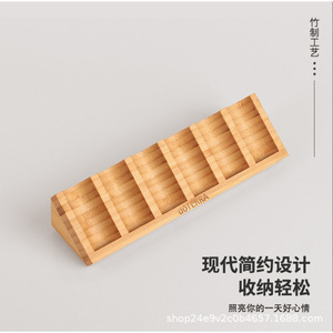 Bamboo Wood Essential Oil Display <b>Rack</b> 6 Compartment Desktop Storage Shelf For Aromatherapy Organizers - Product Image 4