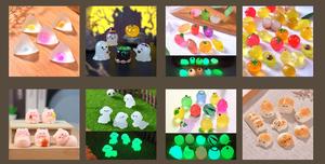 การ์ตูนเรืองแสง ฟู แบ็ก อุปกรณ์ตกแต่งเรซิ่น DIY กาวครีม พวงกุญแจมือถือ จี้ห้อยรถยนต์ ของเล่น วิดเจ็ตต่างๆ  บลายด์แบ็ก - Product Image 2