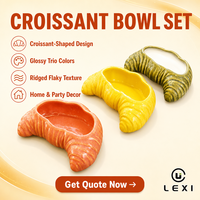 Ensemble de 4 bougeoirs ronds en céramique LEXI, brillants et colorés, décoratifs, pour la maison, la cuisine, la table de fête, cadeau