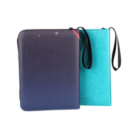 2024 meilleure vente élégant en cuir PU dossier de présentation d'affaires PVC poche métal nom porte-carte produit de classement de haute qualité