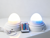 Unité d'éclairage LED rechargeable pour remplacement de base de lampe globe LED, étanche, avec télécommande et batterie