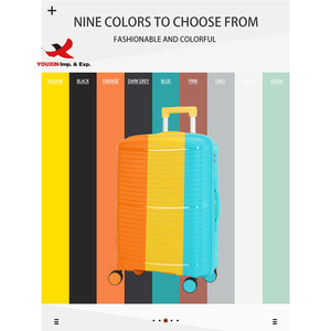 Gift Custom High Quality Travel Trolley Bag Hard Case PP <b>Suitcase</b> Metal Frame Luggage Travel Trolley Case PP Hardshell Case - Product Image 2