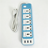 Stop Kontak Listrik Anjehold Grosir Pabrik, 5 Outlet 3 USB, Soket Ekstensi Multi Plug untuk Kantor dan Rumah