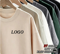 T-shirt en coton lourd 230 g/m² personnalisé, logo par transfert thermique, coupe classique, pour l'extérieur, OEM ODM