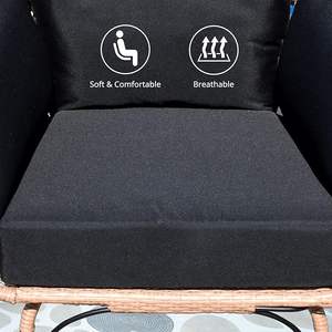 Chaise œuf en rotin pour jardin, mobilier de jardin pour cour extérieure - Product Image 4