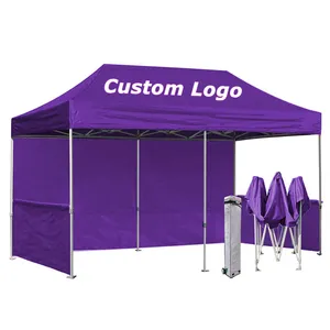 طباعة مخصصة سهلة للطي منبثقة لأعلى مزدوج خيمة تجارية 10x20 مظلة