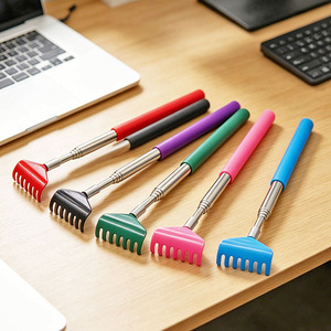 Extendable Back Scratcher Metal Alloy Seven Tooth Itchy Relief Self Help Tool Random Color - Product Image 1