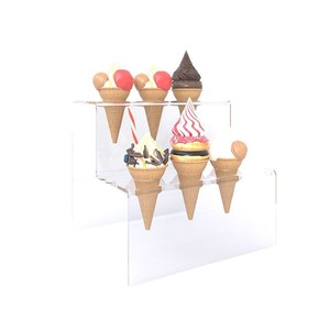 Présentoir moderne écologique pour gâteaux à la crème glacée, support d'échelle portable en fer, verre acrylique, pour affichage cosmétique, design d'intérieur - Product Image 3