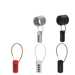 Leves Combination <b>Wire</b> Lock 3mm Steel Cable Waterproof Rustproof For Backpack Suitcase Helmet Locker Outdoor Use - Product Image 3