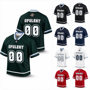 Maillot de football américain personnalisé avec logo brodé, design en maille sublimée, respirant, uniforme de club de football surdimensionné - Product Image 1