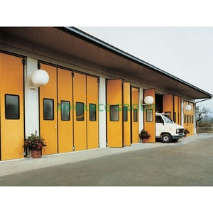 Puerta plegable <span class=keywords><strong>corredera</strong></span> industrial Partición de almacén de acero que ahorra espacio con puertas industriales de fácil instalación - Product Image 1