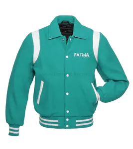 Trending New Design Satin Jacket with your Custom Embroidery Logo Chenille Patches and Tackle twill Custom labels tags