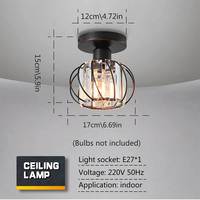 Luminaire de plafond de cuisine de style farmhouse, design industriel moderne vintage 2024, 110V, verre + acier, éclairage de luxe pour intérieur