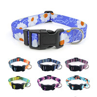 Collar de Cuero Ajustable para Perro con Hebilla Negra y Anillo Metálico para Perros Pequeños en Color Sólido