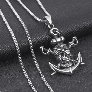 Collane uomo moda Hip-hop Goth scatola catena ispirata ai pirati dei Caraibi per i regali anniversario di matrimonio realizzati in lega di zinco - Product Image 4
