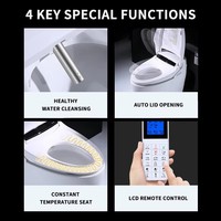 MUUPEG 2026 Nouveau Siège de toilette intelligent universel automatique multifonction en plastique de haute qualité en forme de V Garantie de 2 ans 110V-240V