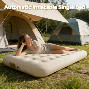 Cama Inflable Plegable de 32 Agujeros para Camping con Bomba Integrada, Colchón Inflable para Picnic y Playa, Autoinflable - Product Image 1