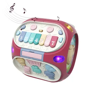 Cube d'activité musical pour bébé à 7 côtés jouets éducatifs Montessori Baby Busy Learners Cube d'activité