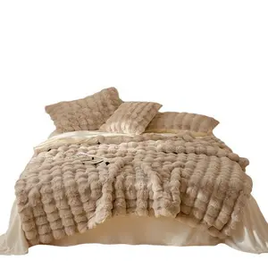 Одеяло из искусственного меха для дивана, уютное мягкое плюшевое Толстое Зимнее Одеяло для дивана, спальни, гостиной