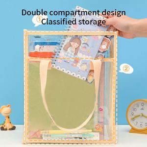 Carpeta de Archivos Transparente de PVC de Gran Capacidad con Botón a Presión, Carpeta Expandible A4, Doble Compartimento, Bolsa para Documentos de Viaje - Product Image 4
