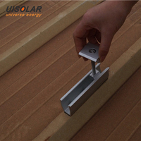 UISOLAR Prix usine Mini rail de montage PV en aluminium, structure de support courte pour toiture solaire