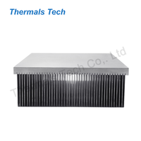 Dissipateur thermique combiné à ailettes en aluminium avec base en cuivre pur pour système d'éclairage LED