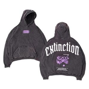 Sudaderas con Capucha Unisex de Algodón 100% Grueso con Estampado de Logotipo Personalizado, Estilo Urbano Holgado con Bolsillo para la Temporada de Otoño - Product Image 3