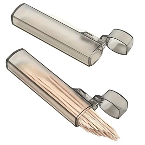 Portable Plastic <b>Toothpick</b> Case Clear <b>Toothpick</b> Holder for Outdoor Travel Kitchen and Restaurant Supplies - Product Image 1
