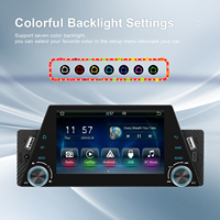Podofo Single Din Car MP5 Player Autoradio avec Carplay Android Auto 1 Din 5 pouces Autoradio FM BT USB Type-C Port Dropshipping