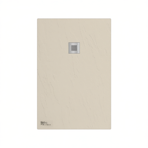 Plato de Ducha Rectangular Estasi 90 x 100 cm Blanco con Superficie Antideslizante para Baño - Product Image 3
