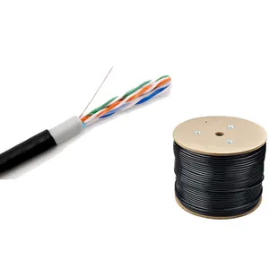 Açık lan kablosu Cat5 iletkenlerin 8 24 awg twisted pair korumasız kablo su geçirmez ağ kablosu
