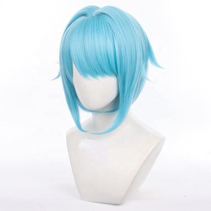 วิกผมคอสเพลย์ชิโนฮาจิมวิกผมฮาโลวีนสังเคราะห์งานปาร์ตี้ทนความร้อนชุดคอสเพลย์รูปดาวสีฟ้าท้องฟ้า35ซม. - Product Image 3