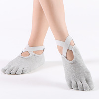Bioserica Era - Chaussettes de yoga antidérapantes professionnelles les plus vendues - Chaussettes de danse à cinq doigts - Semelle souple - Chaussettes d'exercice d'intérieur