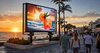 Pantalla LED para exteriores P3.91 de 1000x1000 mm con gabinete de perfil de aluminio, bajo consumo, IP66 a prueba de agua, instalación fija, señalización digital LED.