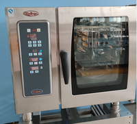 Four électrique commercial multifonction 5 niveaux en acier inoxydable pour la restauration : rôtissage, cuisson à la vapeur, grillade et cuiseur vapeur combiné