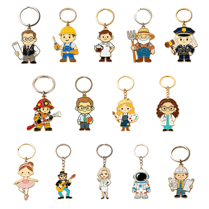 Portachiavi in metallo smaltato personalizzati a tema professionale: Dottore, Ingegnere, e altre carriere. Ideali come regali per dipendenti, anche per i più esperti. - Product Image 5