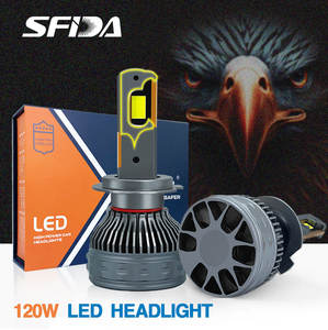 Индивидуальная упаковочная коробка SFIDA K3 100 Вт 6000 К светодиодные фары H4 H7 9005 высокомощные Автомобильные фары для автомобиля переднего фонаря - Product Image 5