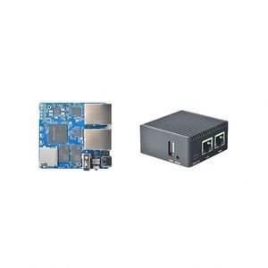 NanoPi R2S Rockchip RK3328 con Carcasa Metálica CNC, Mini <span class=keywords><strong>Router</strong></span> con Doble Puerto Gigabit, 1GB SBC, Sistema OpenWrt - Product Image 1