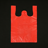 Sacs en plastique personnalisés en gros pour restaurants, sacs en plastique pour emporter, sacs en plastique type T-shirt avec logo, sacs en plastique de remerciement