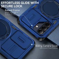 Étui de téléphone magnétique tendance avec support et protection d'appareil photo pour Samsung A17 A27 A37 A57, accessoires de téléphone pour Samsung S24 S25 S26 Ultra